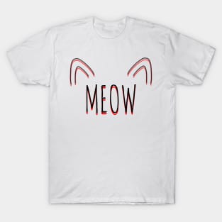 Meow Cat Ears T-Shirt